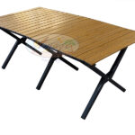 Folding Camping Table With Bag - Multifold Stripe Top