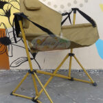 Folding Camping Swing Chair with Carry Bag - YELLOW