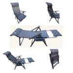 FOLDING RECLING CHAIR CUM BED - SLIDING FRAME  - BLUE