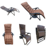 FOLDING ZERO GRAVITY RECLINING ROCKING CHAIR,08  BROWN FLOWERS - CUSHION